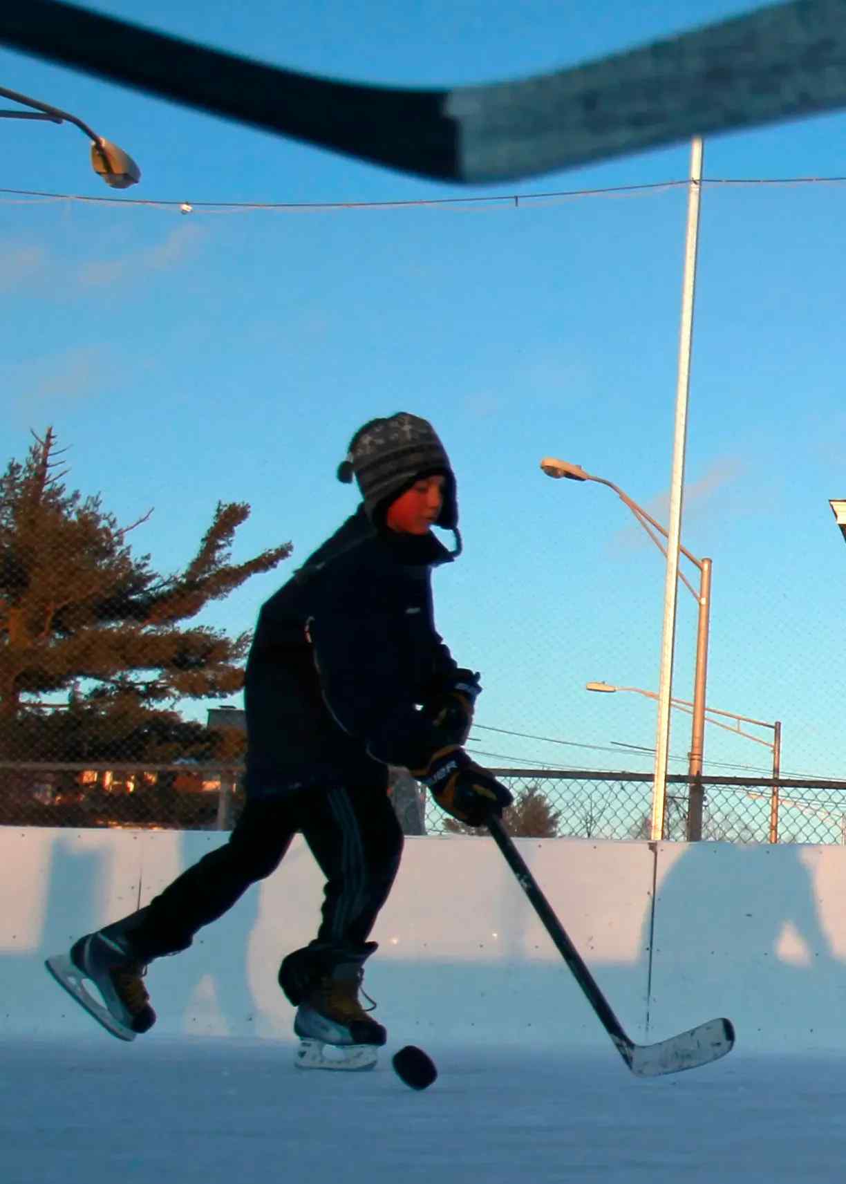 Young Canadian hockey player